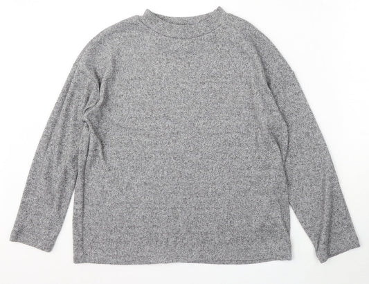 F&F Womens Grey Round Neck Polyester Pullover Jumper Size M