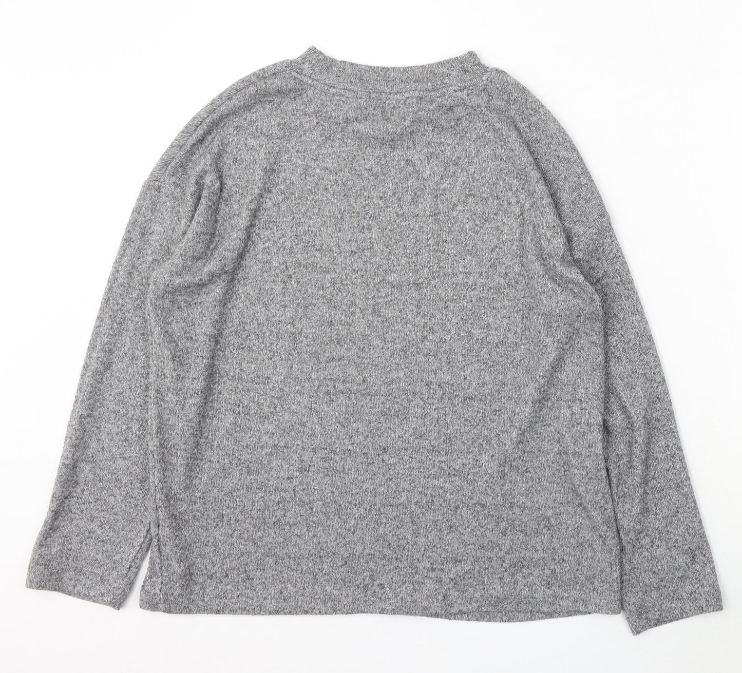 F&F Womens Grey Round Neck Polyester Pullover Jumper Size M