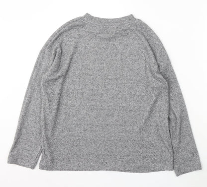 F&F Womens Grey Round Neck Polyester Pullover Jumper Size M