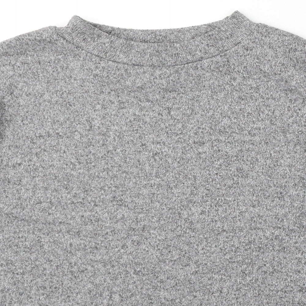 F&F Womens Grey Round Neck Polyester Pullover Jumper Size M