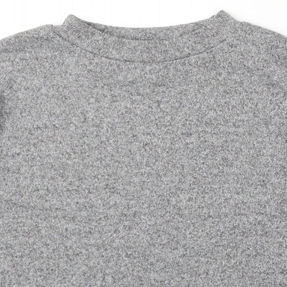 F&F Womens Grey Round Neck Polyester Pullover Jumper Size M