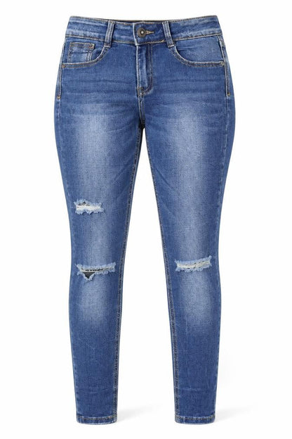 VS Miss Womens Blue Cotton Skinny Jeans Size XS L31 in Regular Button