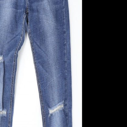 VS Miss Womens Blue Cotton Skinny Jeans Size XS L31 in Regular Button