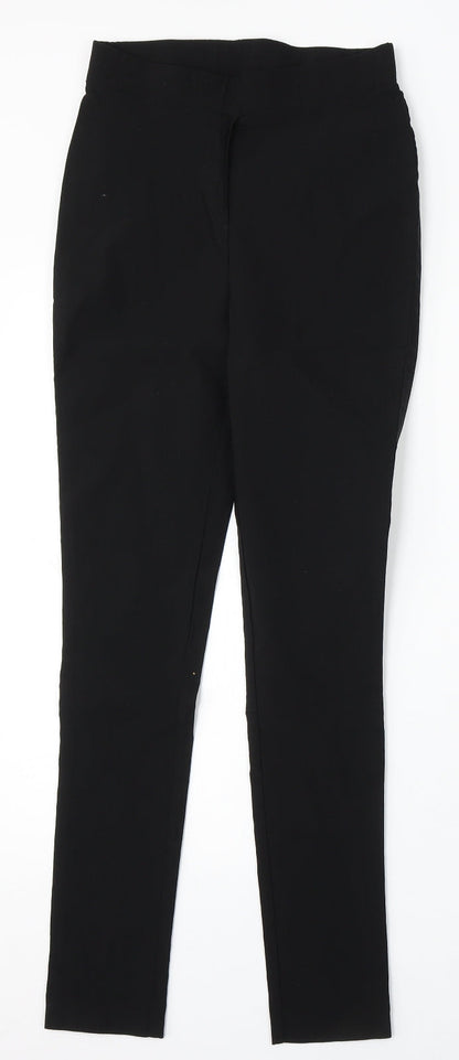 Peacocks Womens Black Cotton Jegging Jeans Size 10 L28 in Regular