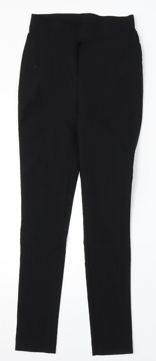 Peacocks Womens Black Cotton Jegging Jeans Size 10 L28 in Regular