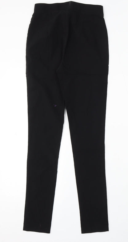 Peacocks Womens Black Cotton Jegging Jeans Size 10 L28 in Regular