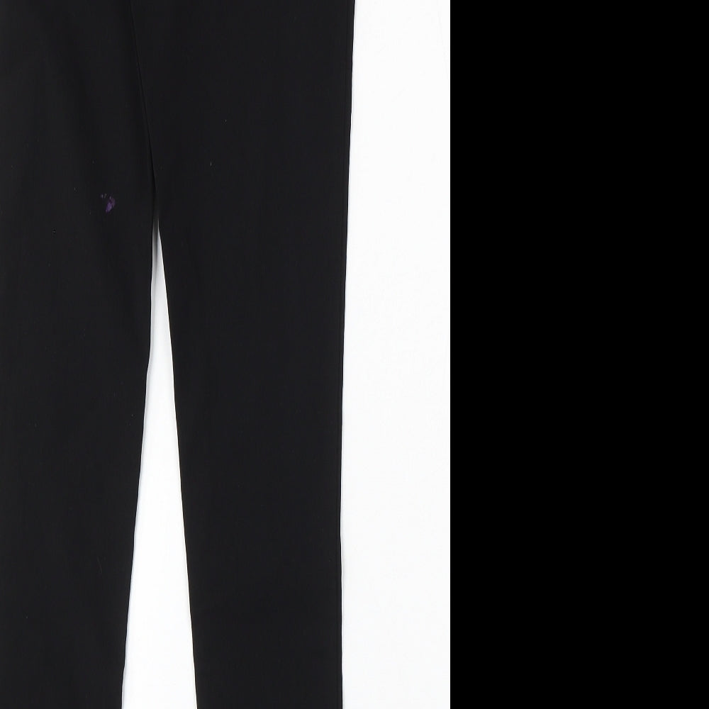 Peacocks Womens Black Cotton Jegging Jeans Size 10 L28 in Regular