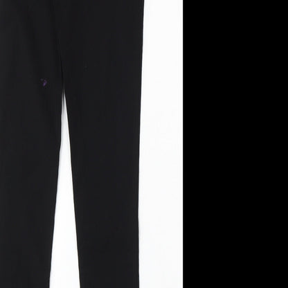 Peacocks Womens Black Cotton Jegging Jeans Size 10 L28 in Regular