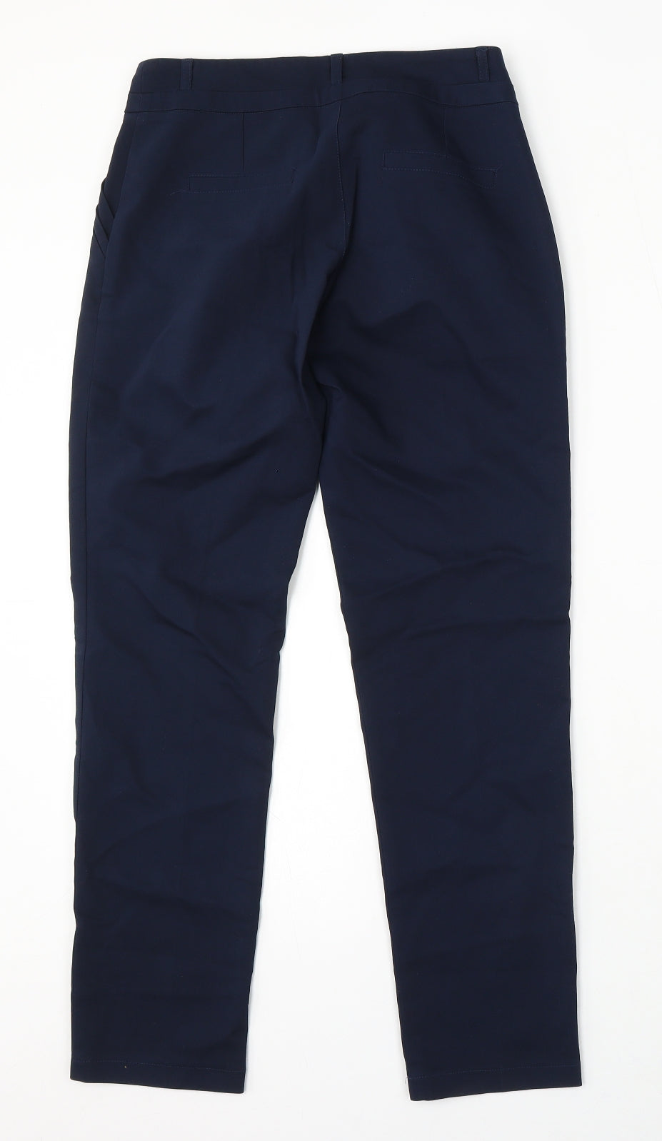 BB Womens Blue Polyester Trousers Size 30 in L27 in Regular Hook & Eye