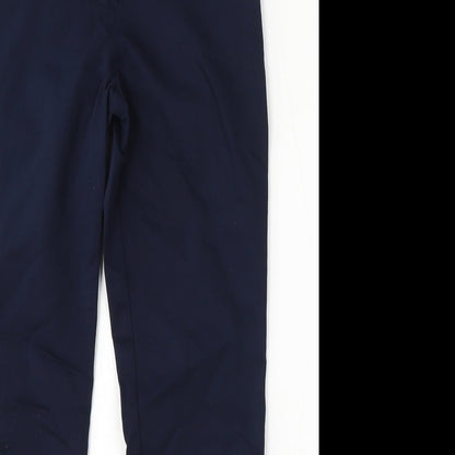 BB Womens Blue Polyester Trousers Size 30 in L27 in Regular Hook & Eye