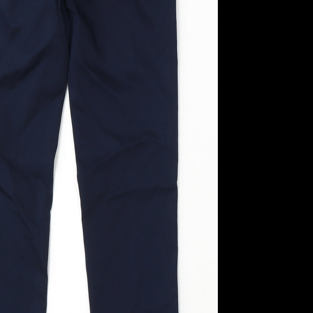 BB Womens Blue Polyester Trousers Size 30 in L27 in Regular Hook & Eye