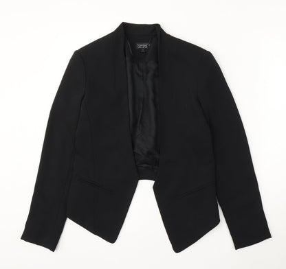 Topshop Womens Black Polyester Jacket Blazer Size 6