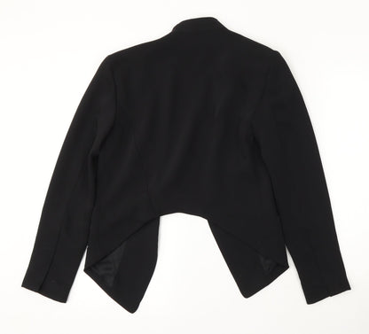 Topshop Womens Black Polyester Jacket Blazer Size 6