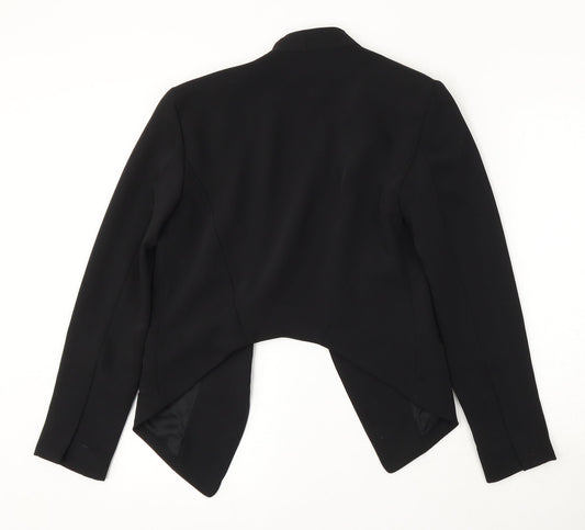 Topshop Womens Black Polyester Jacket Blazer Size 6
