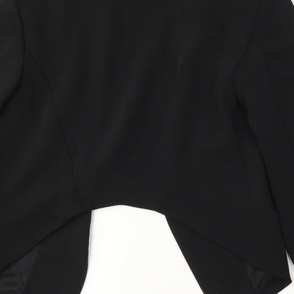 Topshop Womens Black Polyester Jacket Blazer Size 6