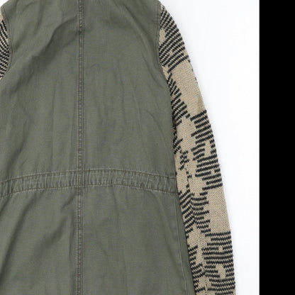 Womens UK Size 6 River Island Green Parka Coat
