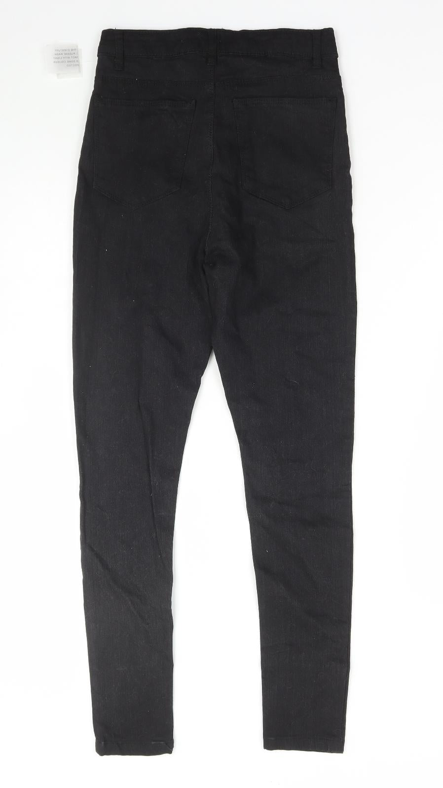 Studio Girls Black Cotton Skinny Jeans Size 12-13 Years Regular Zip