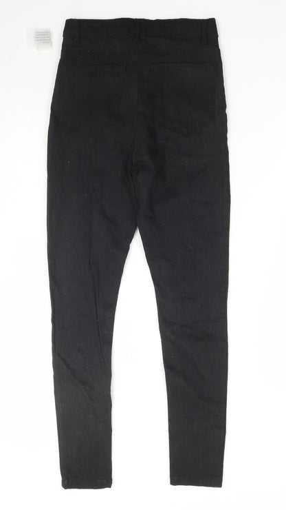 Studio Girls Black Cotton Skinny Jeans Size 12-13 Years Regular Zip