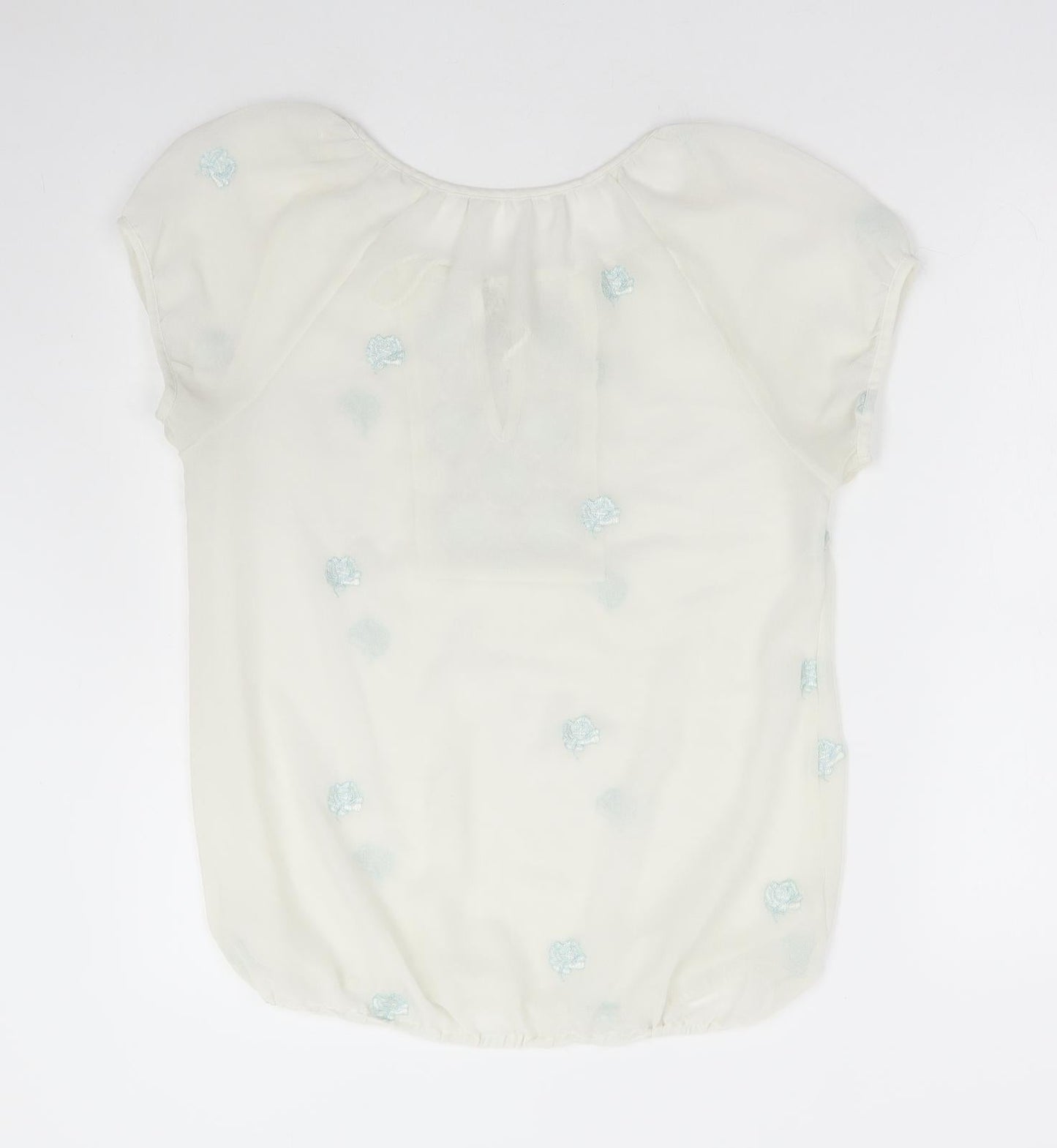 Womens UK Size M Preworn White Basic Blouse