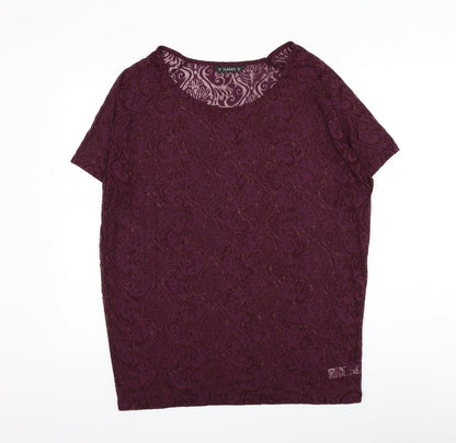 Womens UK Size 14 Dunnes Stores Purple Basic T-Shirt
