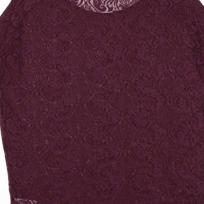 Womens UK Size 14 Dunnes Stores Purple Basic T-Shirt