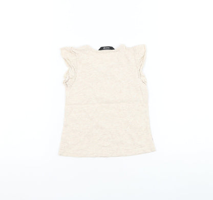 George Girls Beige Cotton Pullover Tank Size 12-18 Months Round Neck Pullover - Balloon