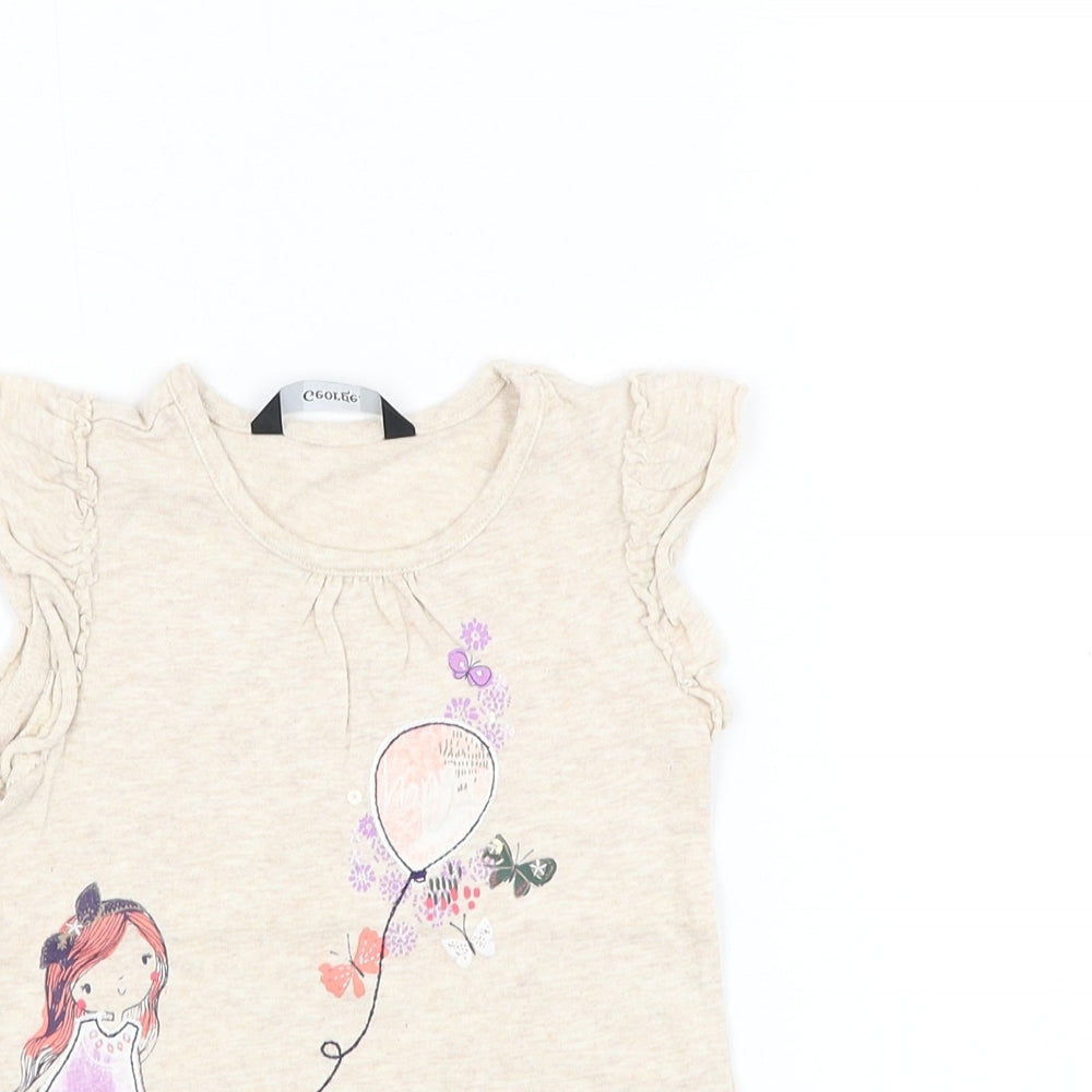 George Girls Beige Cotton Pullover Tank Size 12-18 Months Round Neck Pullover - Balloon