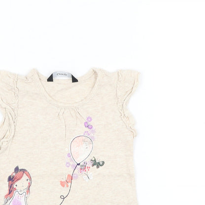 George Girls Beige Cotton Pullover Tank Size 12-18 Months Round Neck Pullover - Balloon