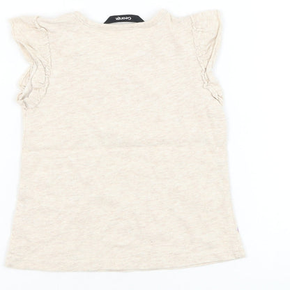 George Girls Beige Cotton Pullover Tank Size 12-18 Months Round Neck Pullover - Balloon
