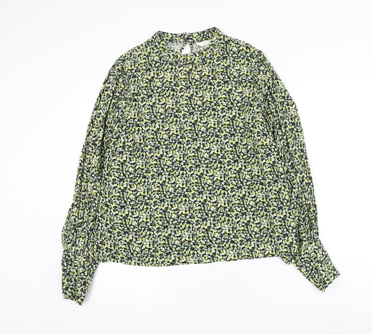 Womens UK Size M H&M Green Basic Blouse
