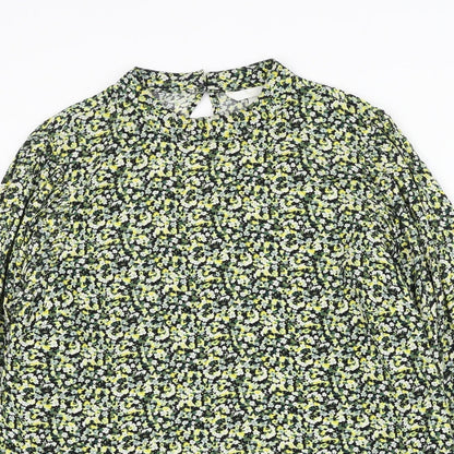 Womens UK Size M H&M Green Basic Blouse