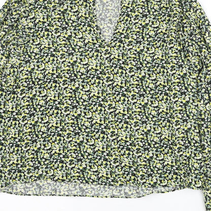 Womens UK Size M H&M Green Basic Blouse
