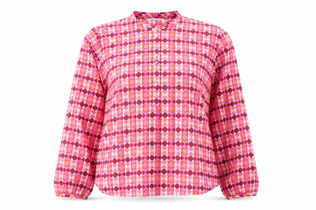 Womens UK Size 10 Gallery Pink Basic Button-Up