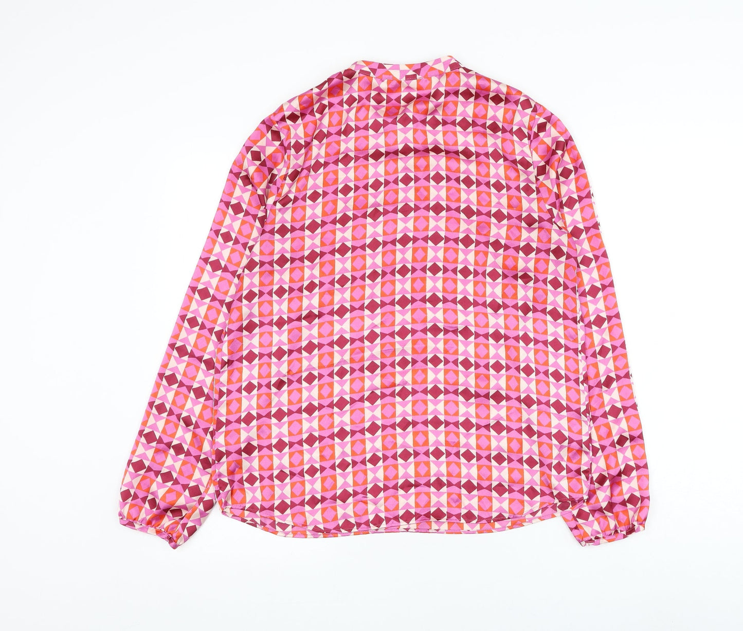 Womens UK Size 10 Gallery Pink Basic Button-Up