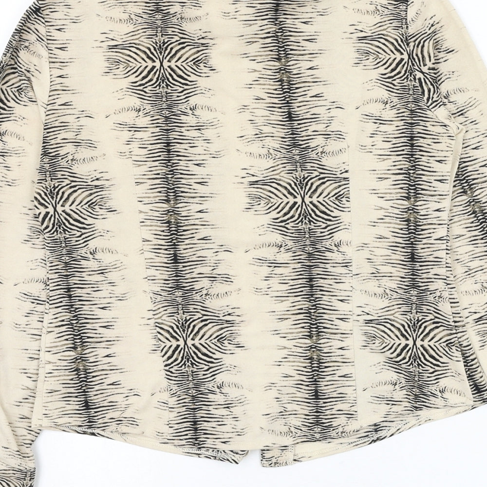 Womens UK Size 8 Debenhams Beige Basic Button-Up