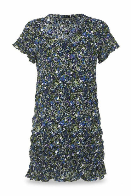 Jack Wills Womens Multicoloured Floral Viscose T-Shirt Dress Size 6 Round Neck - Flowers