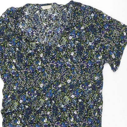 Jack Wills Womens Multicoloured Floral Viscose T-Shirt Dress Size 6 Round Neck - Flowers