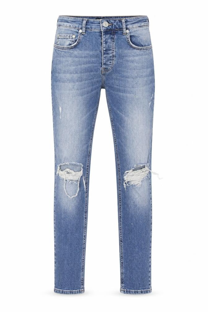Mens UK Size 28 in Boohoo Regular Fit Skinny Blue Jeans