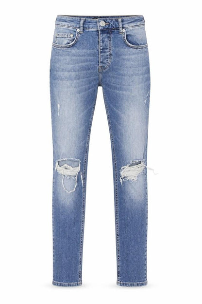 Mens UK Size 28 in Boohoo Regular Fit Skinny Blue Jeans