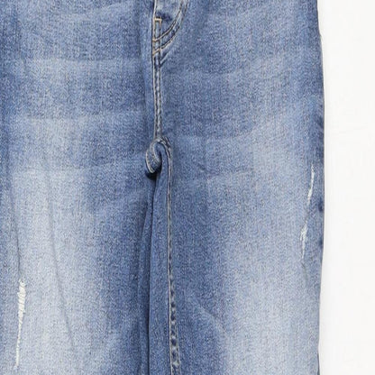 Boohoo Mens Blue Polyester Skinny Jeans Size 28 in L29 in Regular Button