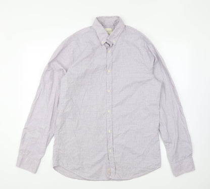 Mens UK Size M Industrie Purple  Button-Up Long Sleeve Casual Shirt