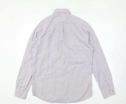 Mens UK Size M Industrie Purple  Button-Up Long Sleeve Casual Shirt