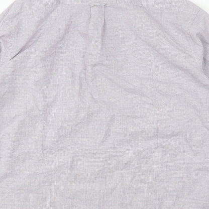 Mens UK Size M Industrie Purple  Button-Up Long Sleeve Casual Shirt