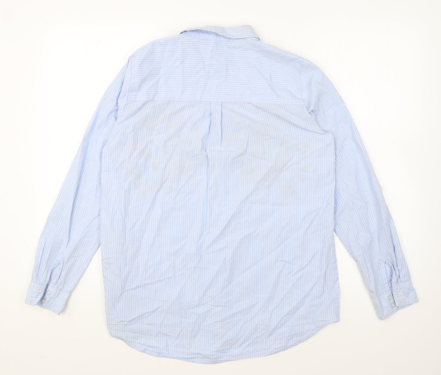 Womens UK Size 8 Only Blue Basic Button-Up