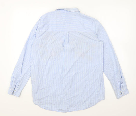 Womens UK Size 8 Only Blue Basic Button-Up