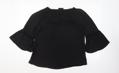 Womens UK Size 12 Wallis Black Basic Blouse