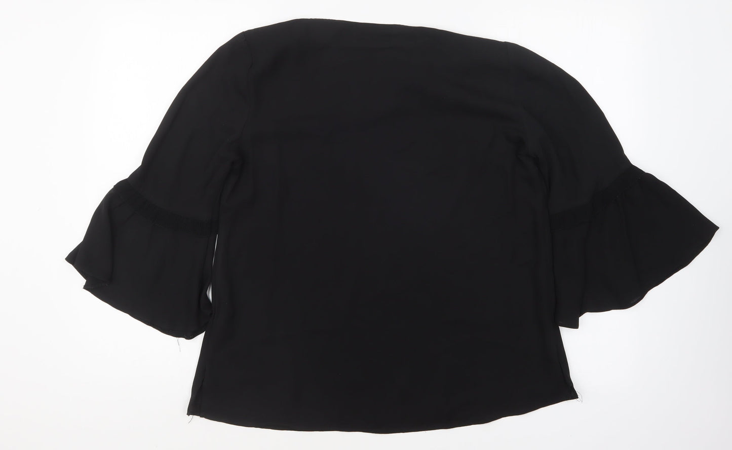 Womens UK Size 12 Wallis Black Basic Blouse