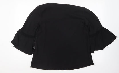 Womens UK Size 12 Wallis Black Basic Blouse