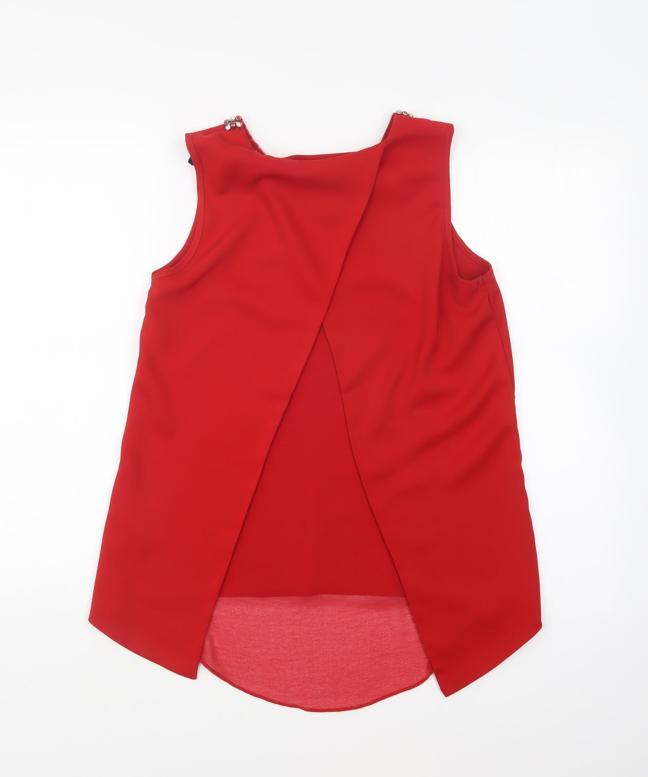 Womens UK Size 8 Dorothy Perkins Red Basic Blouse