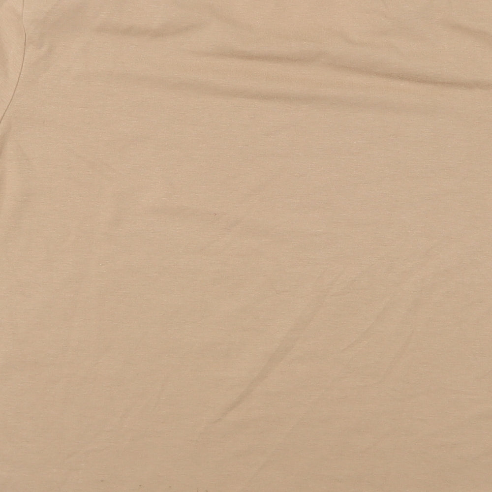 SheIn Womens Brown Polyester Basic T-Shirt Size S Round Neck - True Love